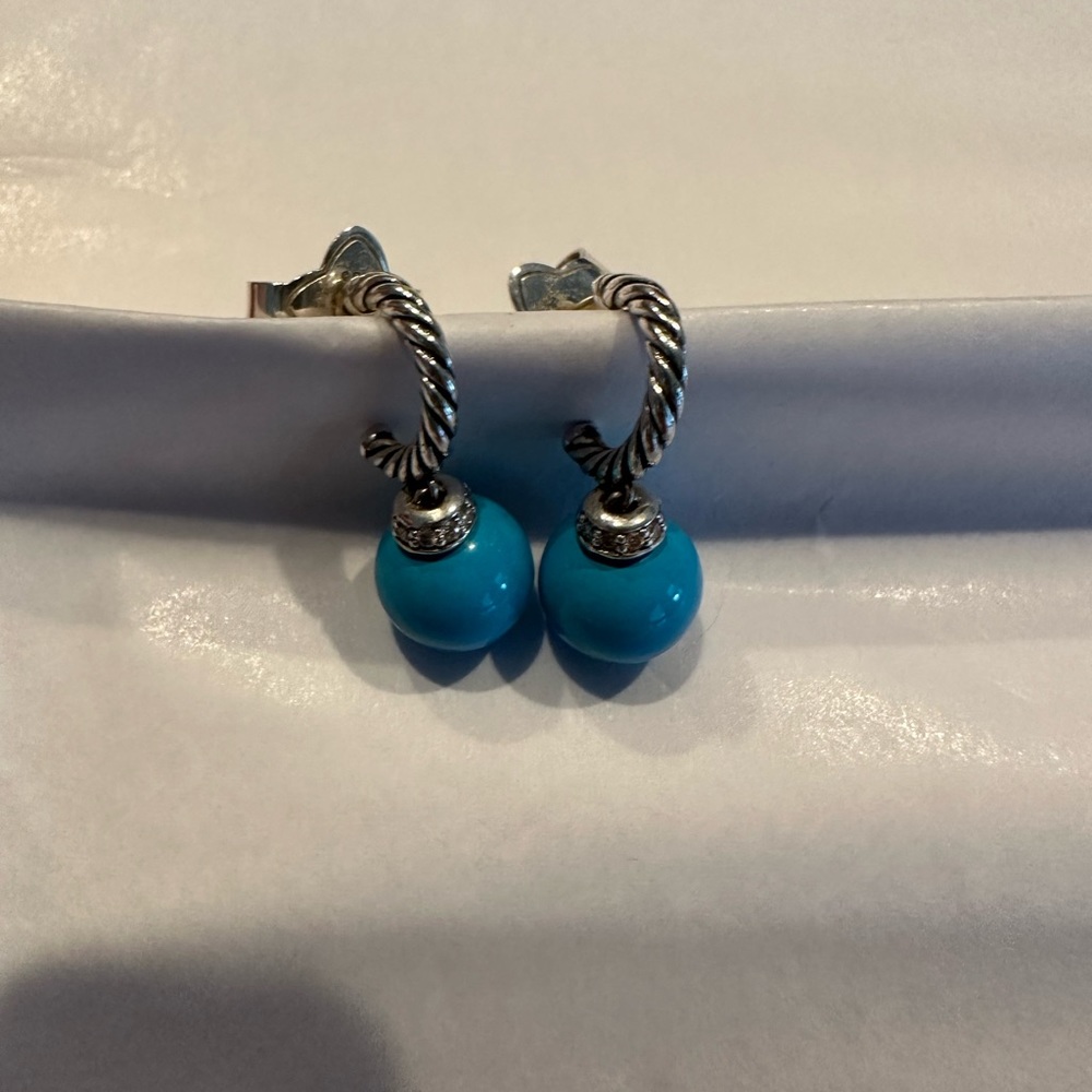 David Yurman Solari Drop Hoop Earrings